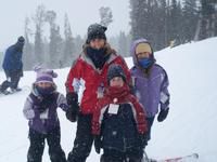 special skiing time with mom
