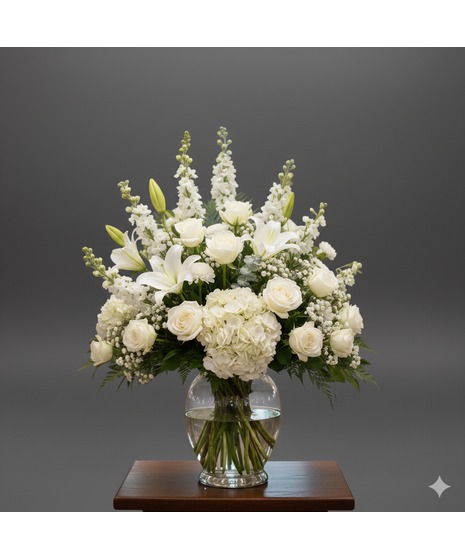 Pure White Vase Arrangement