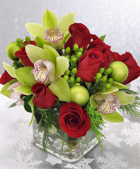 Buy Congratulation Floral Stand of Roses and Orchids online by www