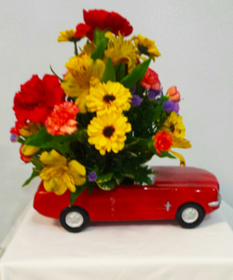 Ford Mustang Floral Arrangement