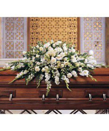 Pure White Casket Spray