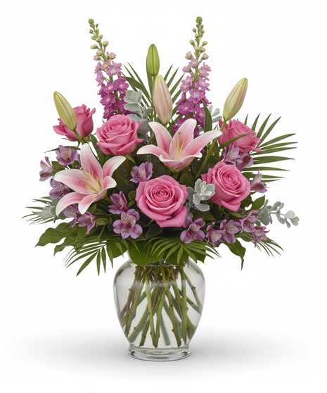 Lavender Eventide Vase Arrangement