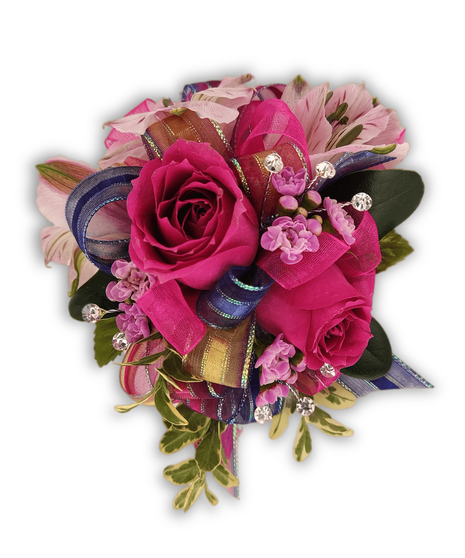 Hot Pink Wrist Corsage