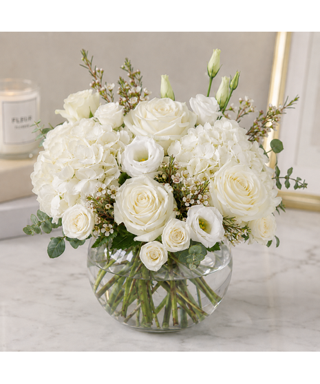 Hydrangeas & Roses in Bloom