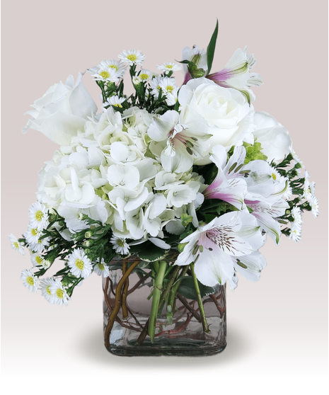 Lily, Hydrangea, Rose Arrangement