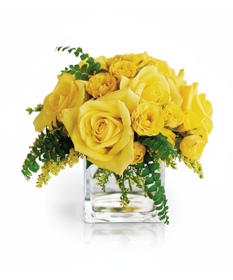 Yellow Roses Arranged