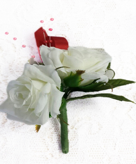 Rose Wrist Corsage and Boutonniere