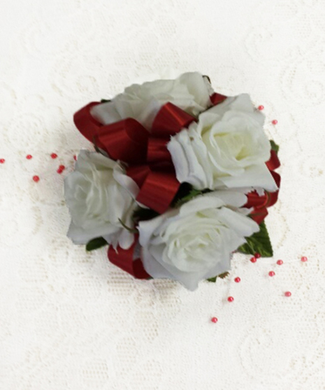 Rose Wrist Corsage and Boutonniere