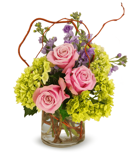 Summer Rose and Hydrangea Floral Arrangement