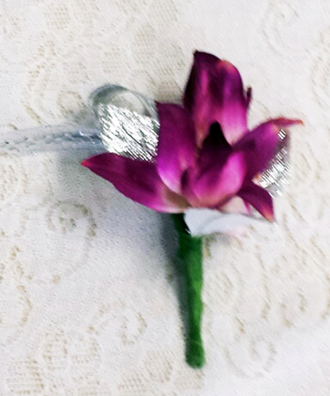 Dendrobium Wrist Corsage and Boutonniere
