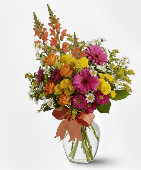 Warm Colored Summer Floral Arrangement