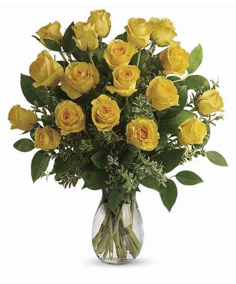 Yellow Roses Arranged