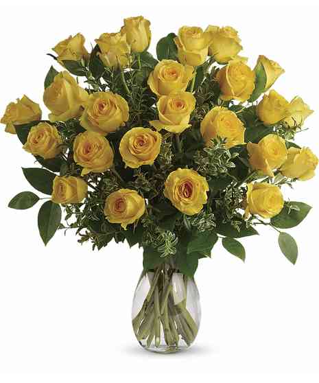 Yellow Roses Arranged