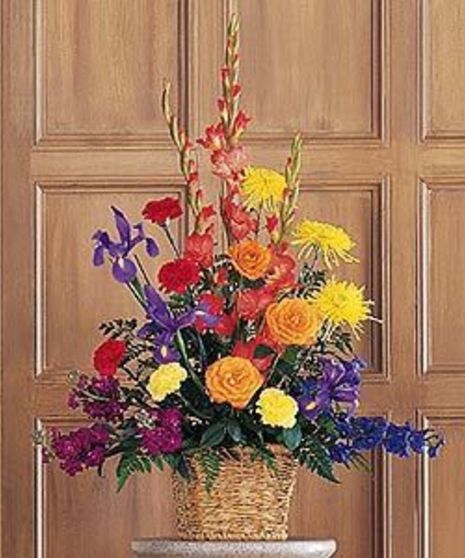 Colorful Mixed Floral Funeral Arrangement